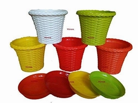 Garden Jugi Pot & Planter with Tray (Pack of 5) desktop planter  