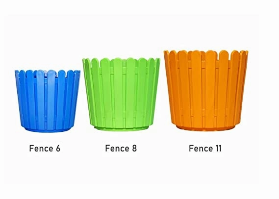 Garden Mix Colour Fence Pot Planter (Set of 3)