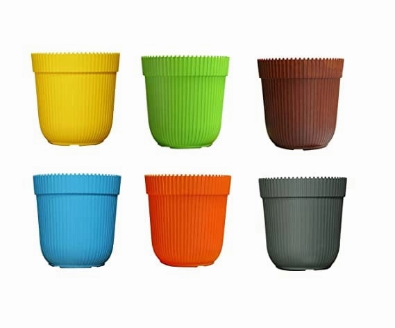 Garden Mix Colour Flower Planter Pot (Set of 3)