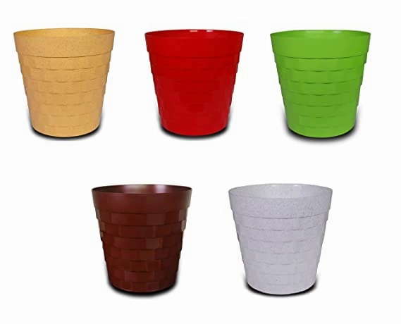 Garden Mix Colour Flower Planter Pot (Set of 3)