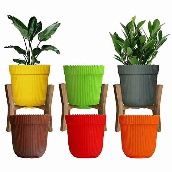Garden Mix Colour Flower Planter Pot (Set of 3)
