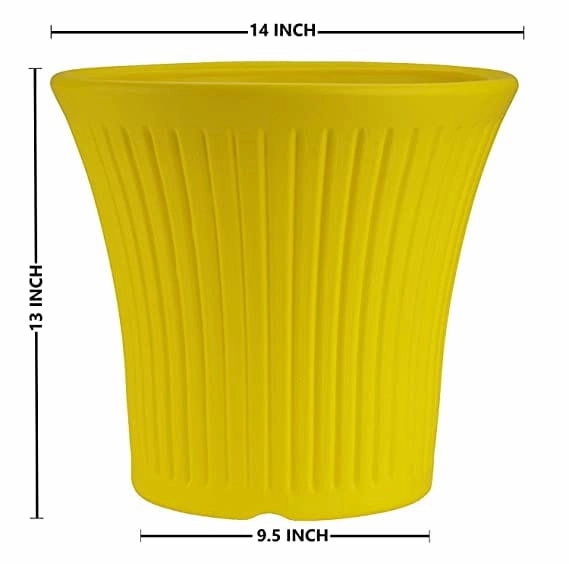 Garden Multicolor Fancy Flower Pot (Set of 2) 12 Inches