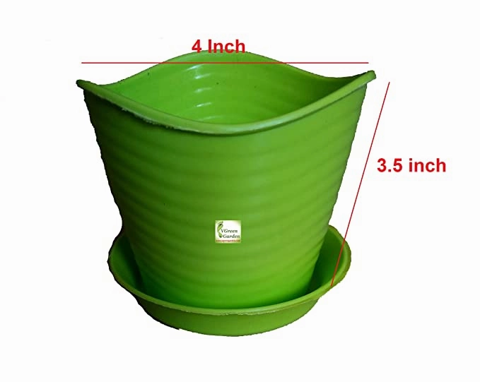 Garden Multicolour Lilly Table Top Planter with Tray (Set of 5)