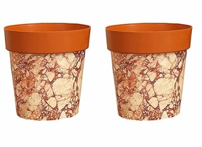 Garden Plastic Premium Planter, Multicolour (2 Pieces) desktop planter  