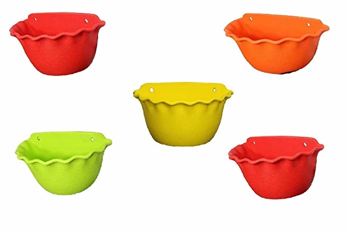 Garden Small Wall Hanging Pot (Multicolour) - Set of 4 desktop planter  