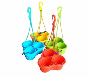 Garden Store Plastic Hanging Planter (3.5 inch), Set of 3 desktop planter  