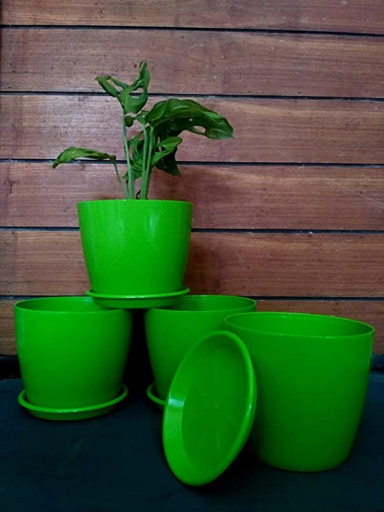 Garden Store Self Watering Table Top Planter (Multicolor, Set of 4)