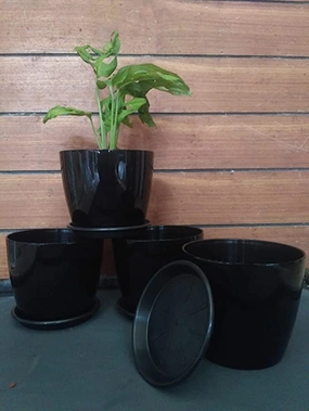 Garden Store Self Watering Table Top Planter (Multicolor, Set of 4) shade perennial  