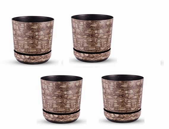 Garden Store Self Watering Table Top Planter (Multicolor, Set of 4)
