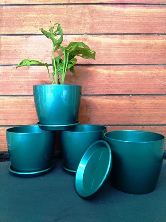 Garden Store Self Watering Table Top Planter (Multicolor, Set of 4)