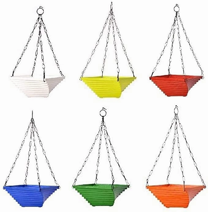 Garden Twisted Chain Hanging Planter (Set of 4)