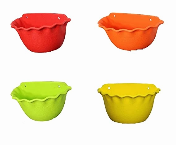 Garden Wall Decor Hanging Planters (3 Pcs Set) MultiColor