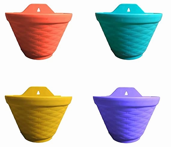 Garden Wall Decor Hanging Planters (3 Pcs Set) MultiColor