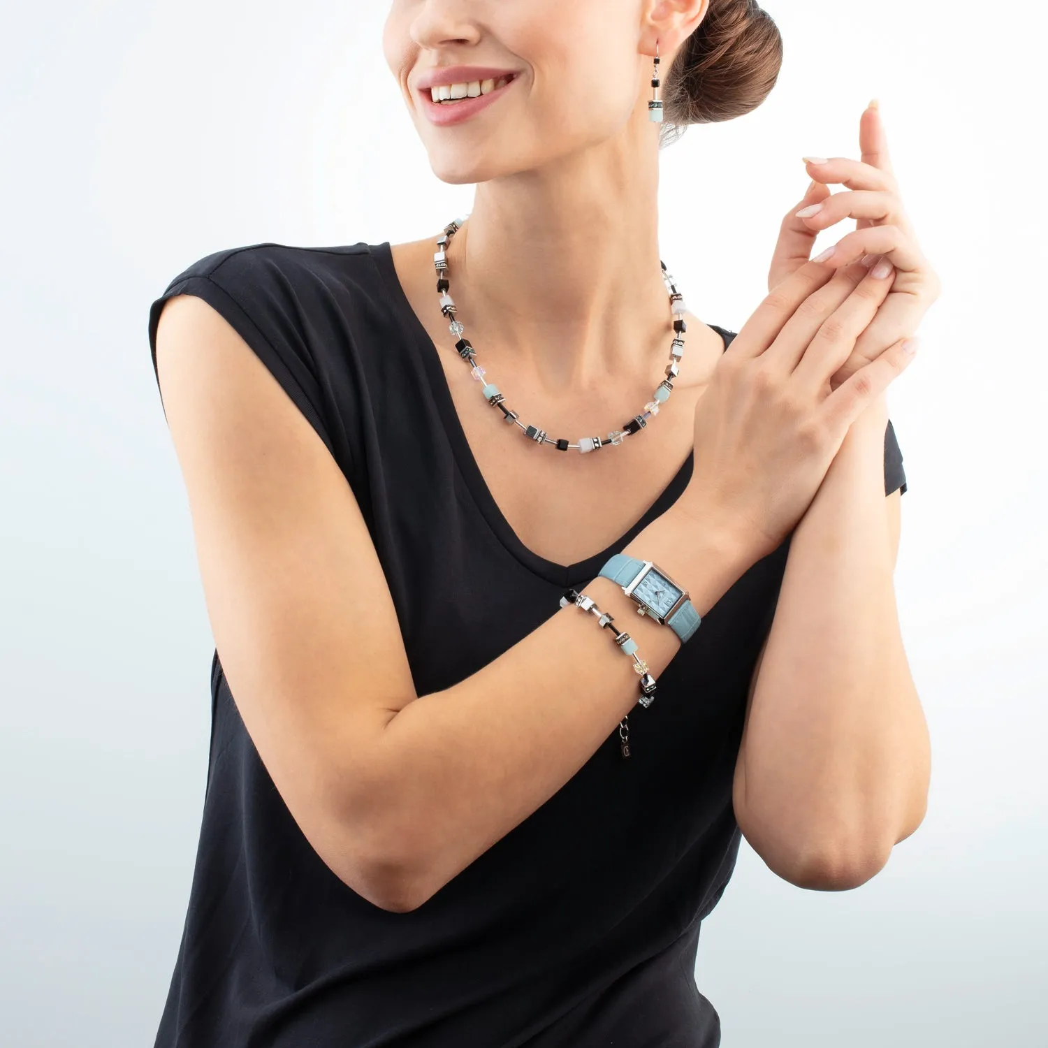 GeoCUBE? Iconic Bracelet Ice Serenity silver
