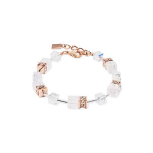 GeoCUBE? Iconic Nature bracelet rosegold white