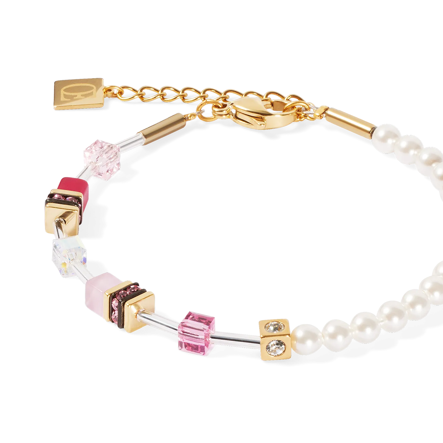 GeoCUBE? Mini Fusion Pearls Bracelet gold-rose