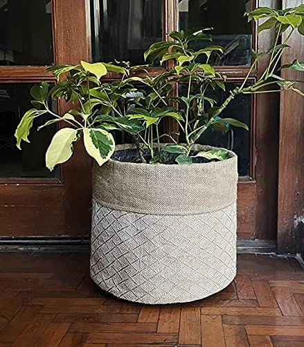 Geotextile Grow Bag with Plant Jute Cover (10.5 x 11) Inch