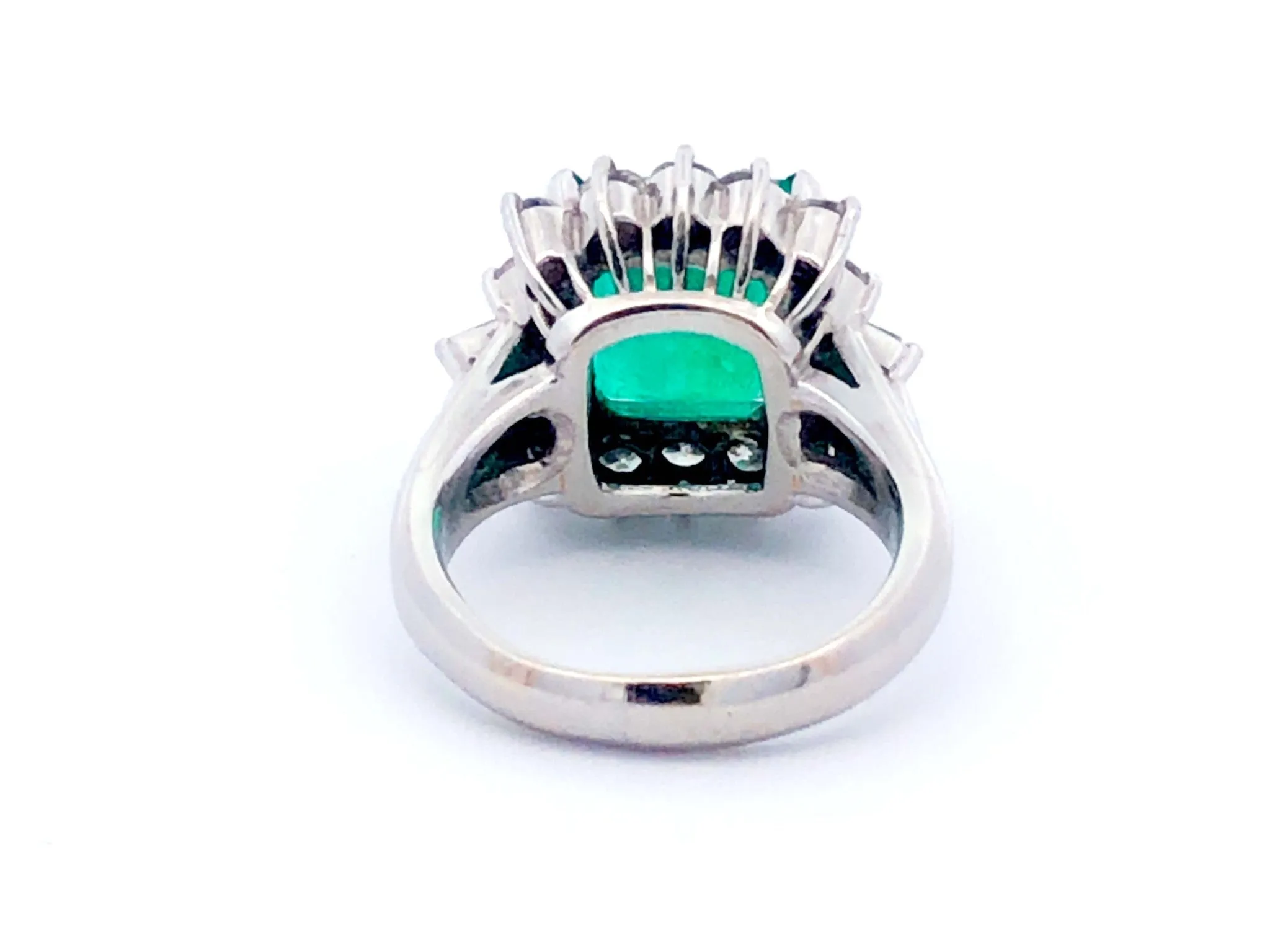 GIA Rare 4.24 ct. Fine Colombian Emerald & Diamond Platinum Ring