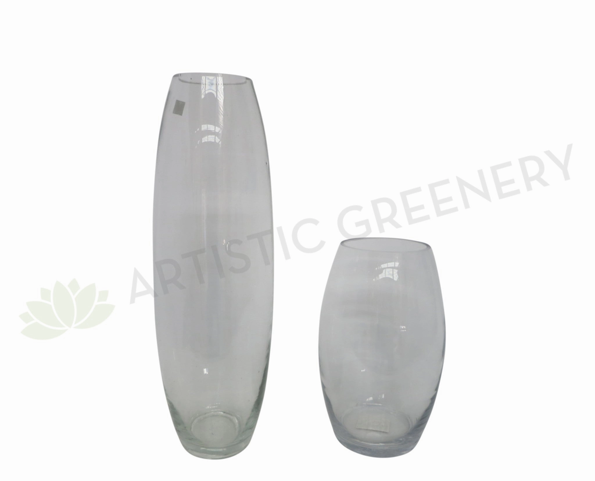 Glass Vase - Bullet / Barrel Shape (3 sizes) (Code: GVBULLET & GVBARREL) outdoor greenery  