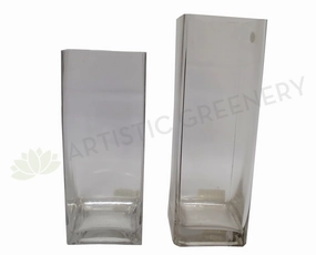 Glass Vase Square Top (Code: GV2610 & GV3010) outdoor greenery  