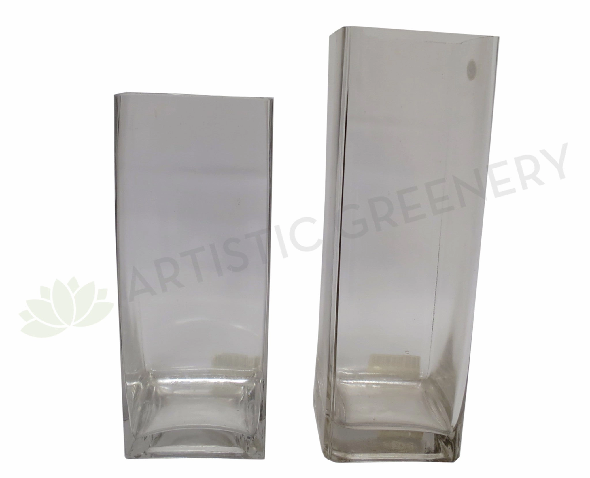 Glass Vase Square Top (Code: GV2610 & GV3010) outdoor greenery  
