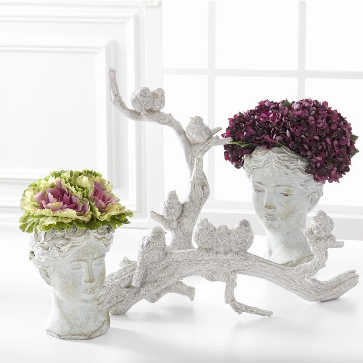 Goddess Shaped Cement Planter