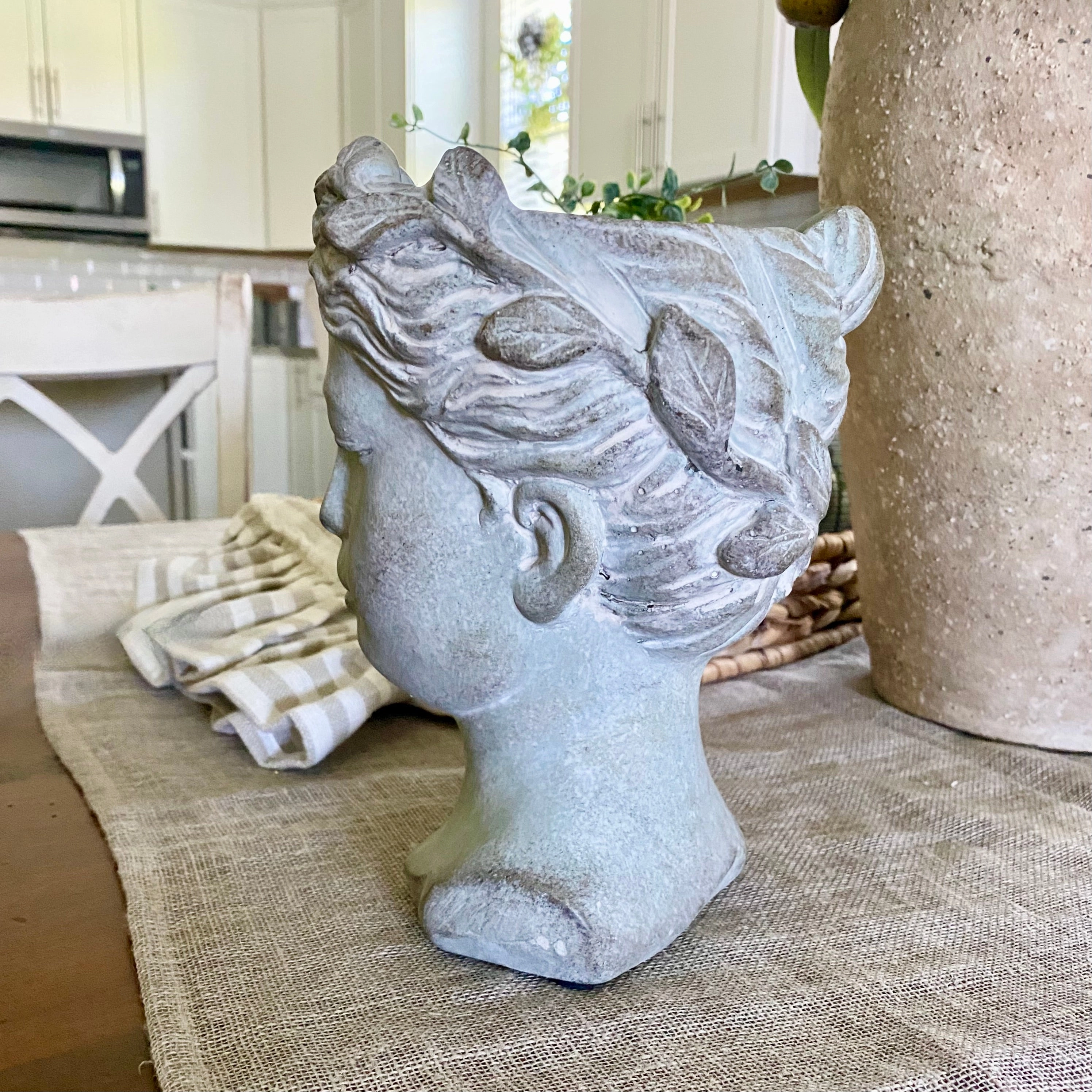 Goddess Shaped Cement Planter