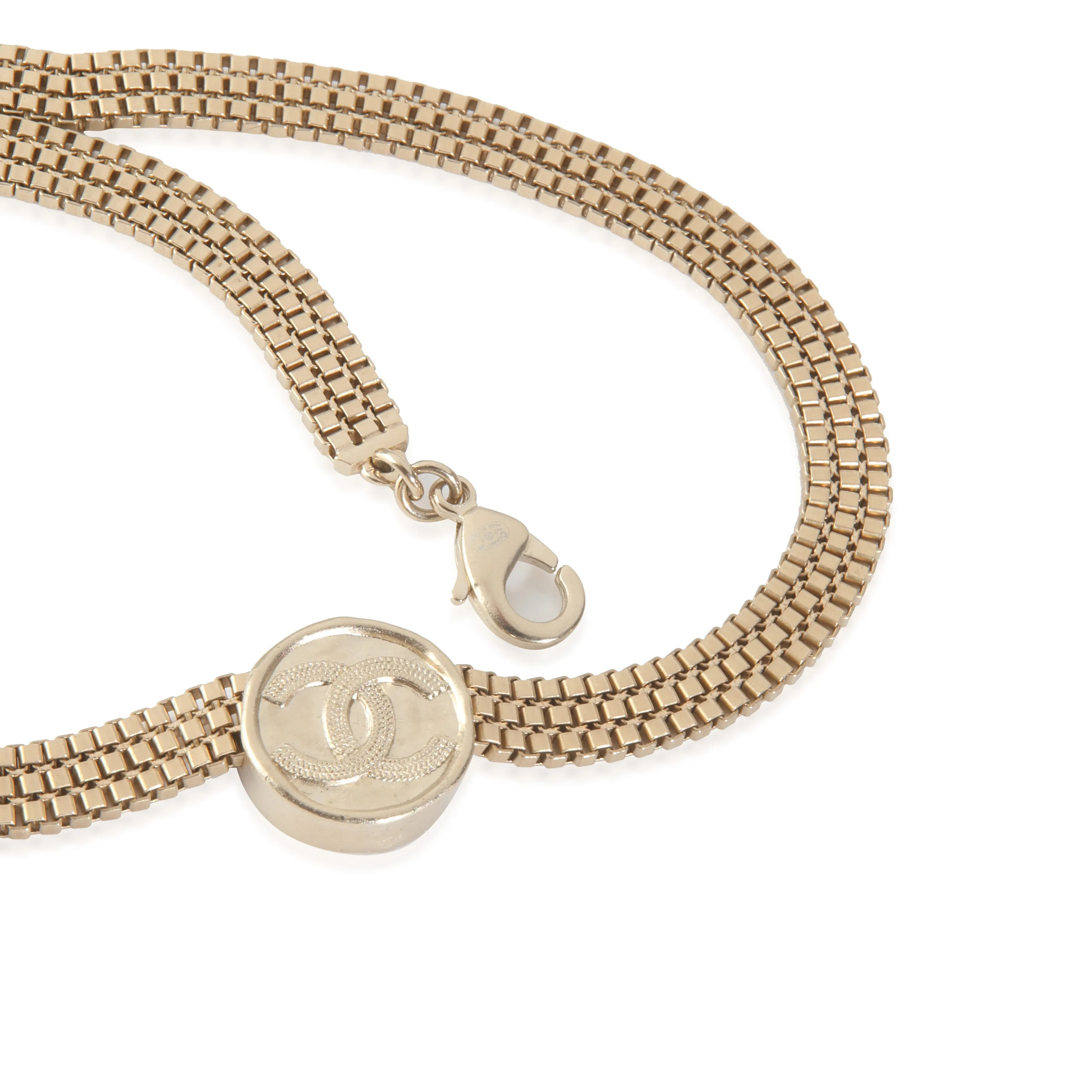 Gold-Plated  2022 CC Medallion Necklace