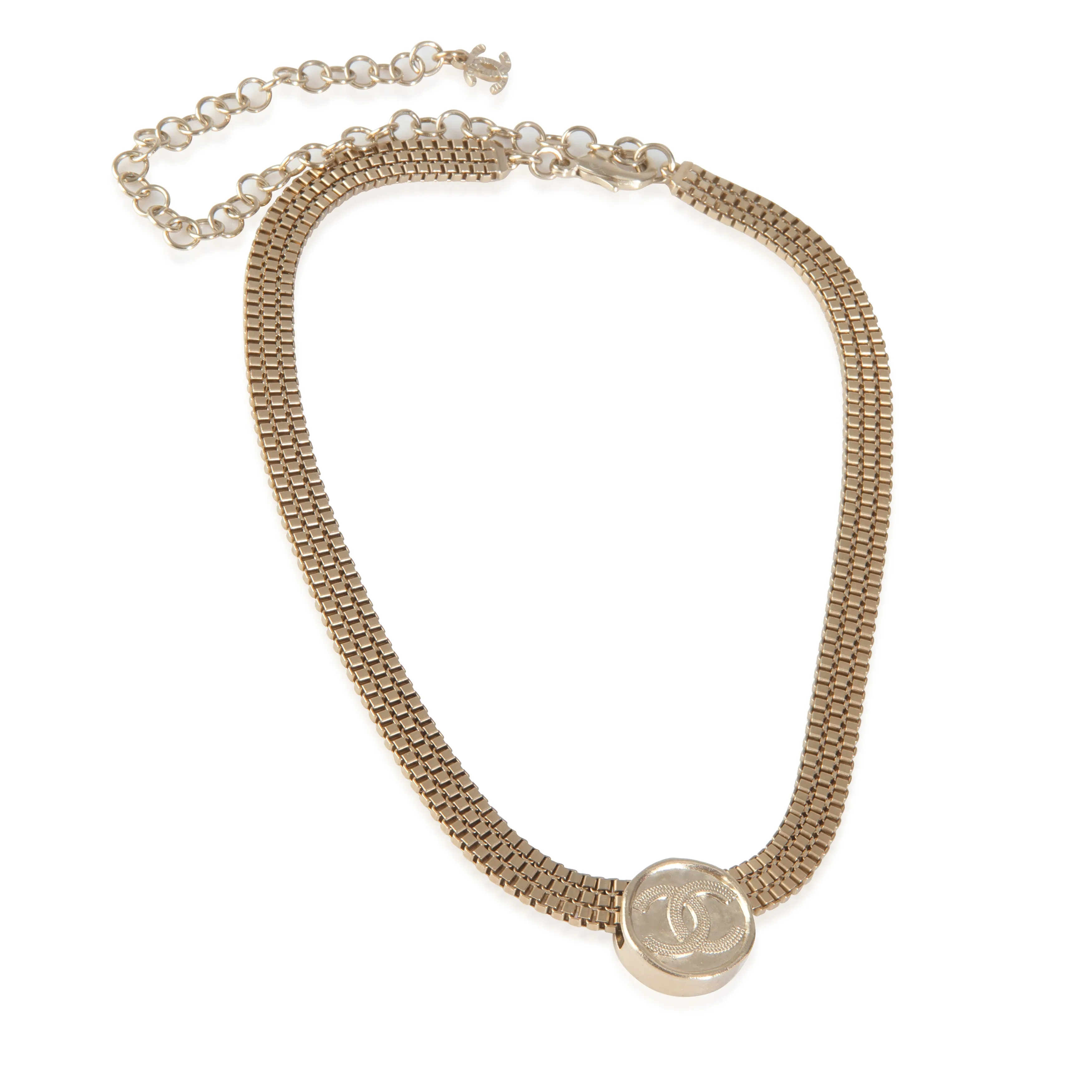 Gold-Plated  2022 CC Medallion Necklace