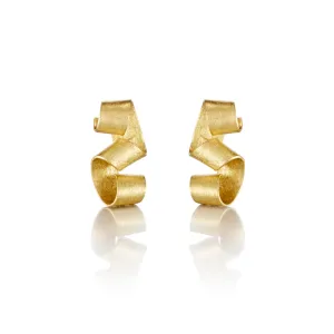 Gold Ribbon Earrings