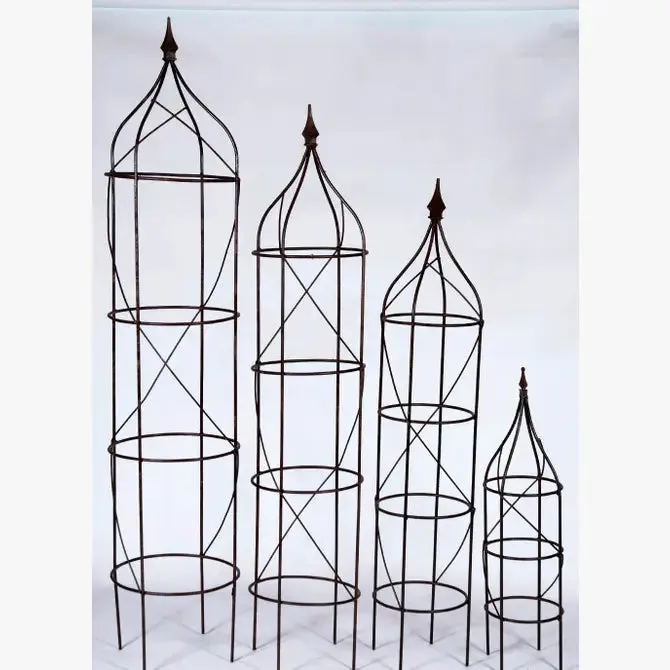 Graduated Sizes of Iron Heavy Round Obelisks with Cast