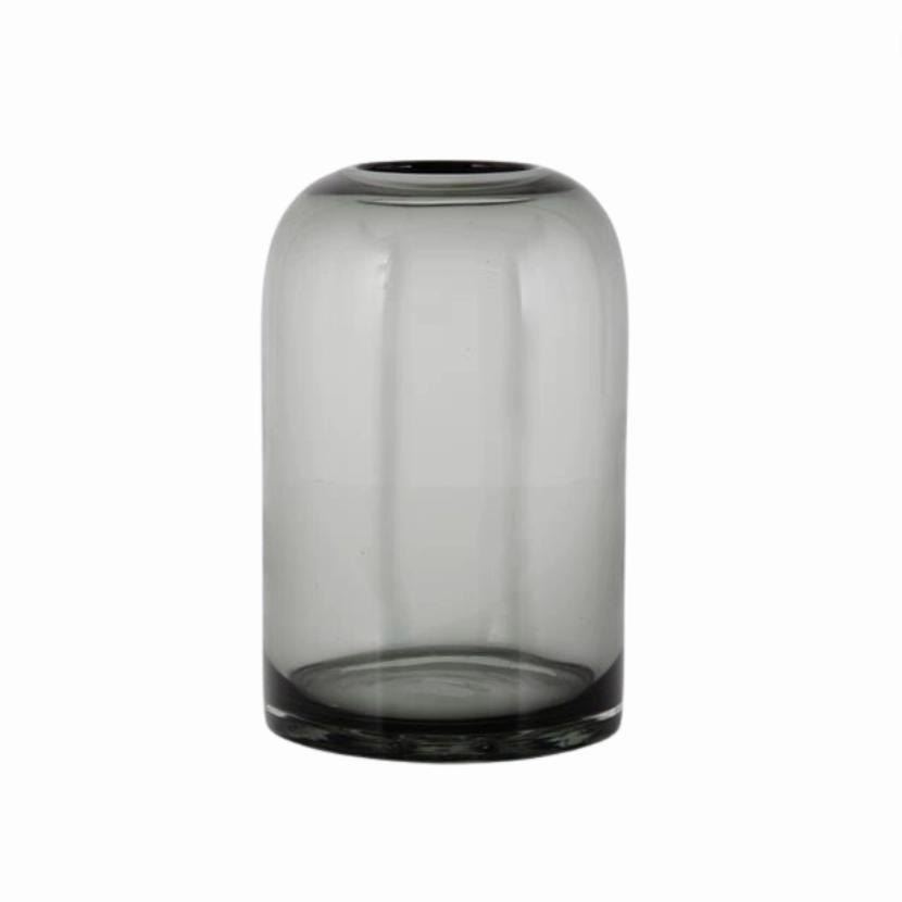 Gray Transparent Glass Vase