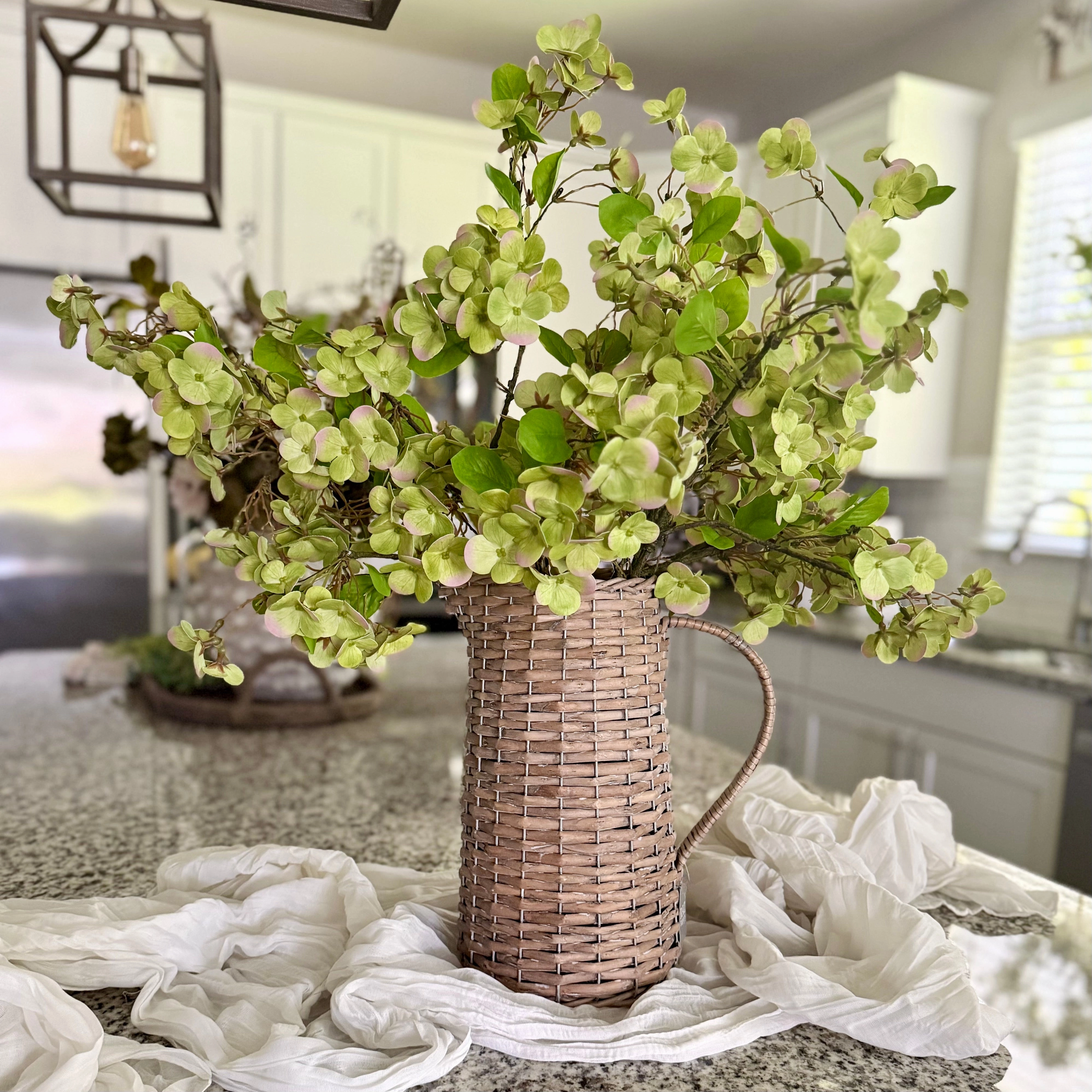 Green Floral Spray xl flower pot  