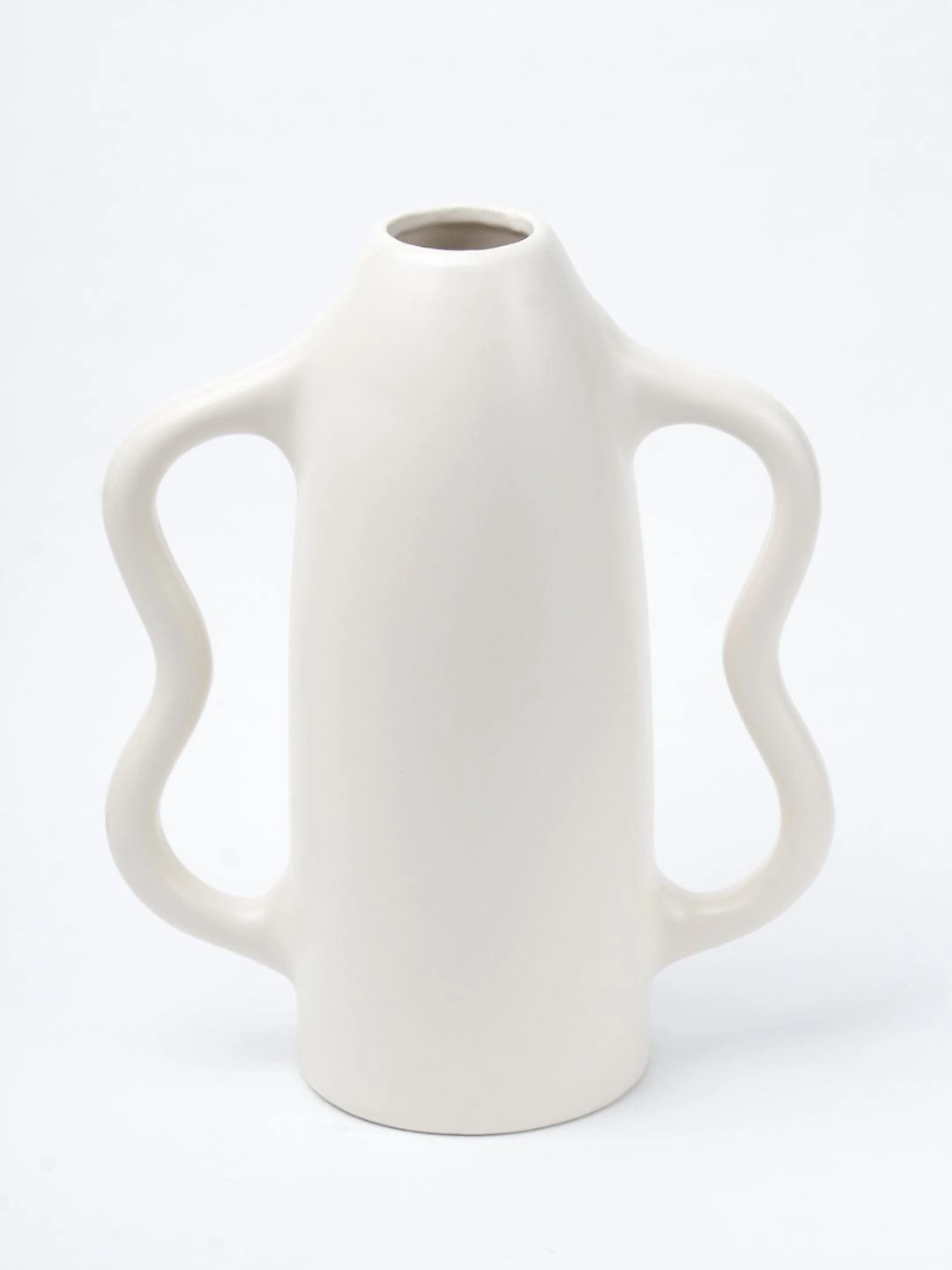 Grey Ceramic Curvy Vase - Curvy, Flower Holder