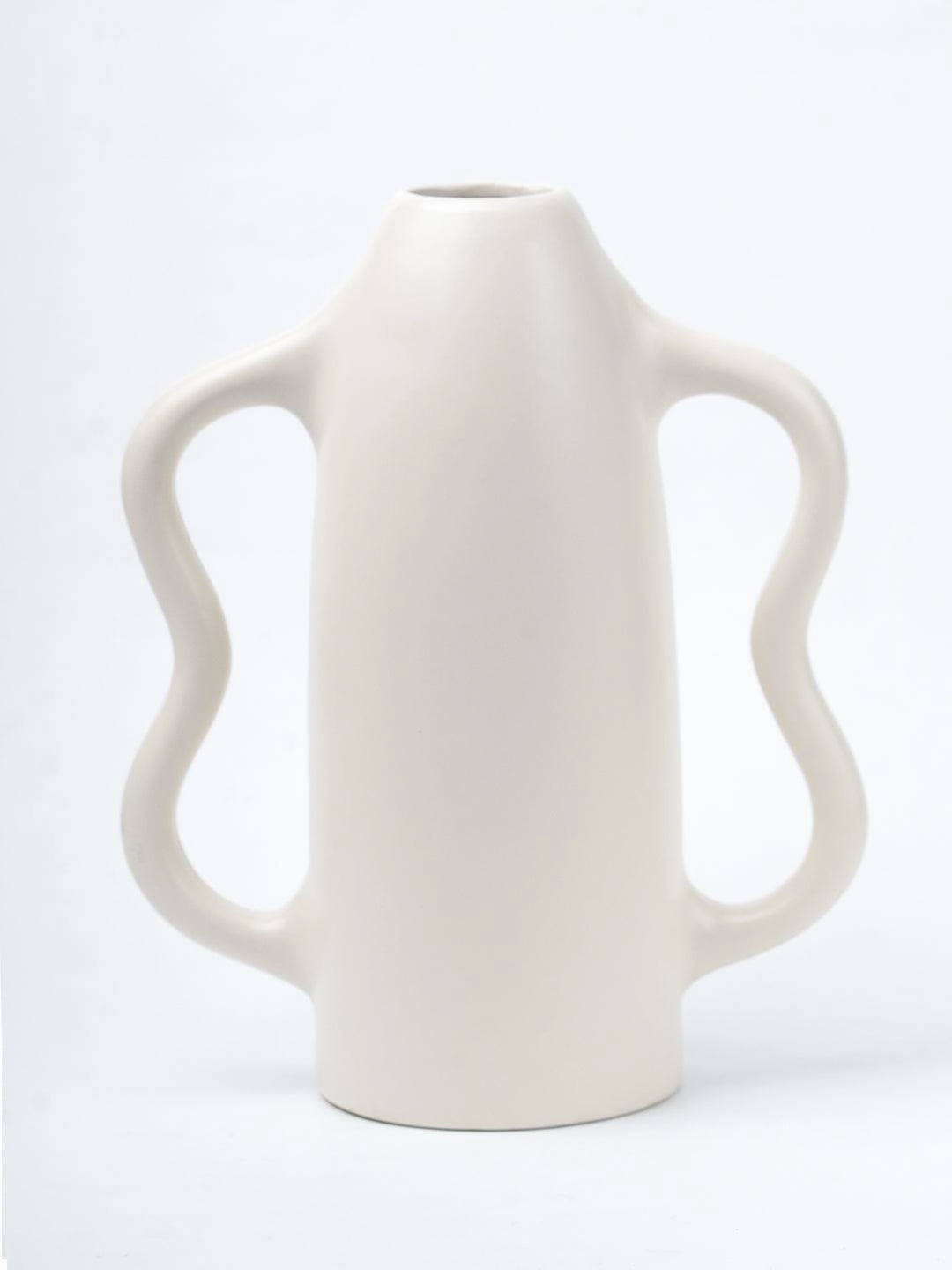 Grey Ceramic Curvy Vase - Curvy, Flower Holder