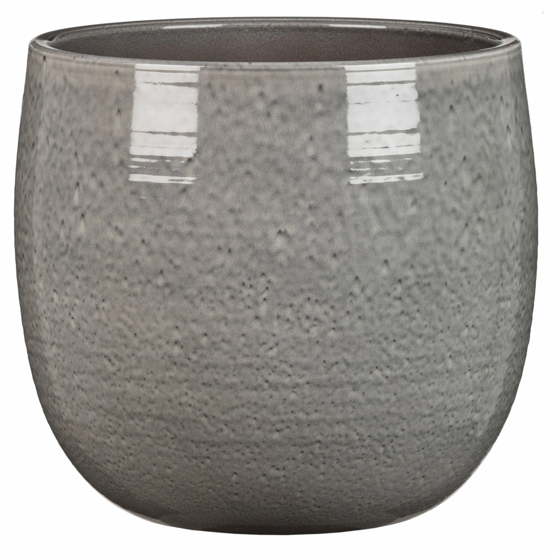 Grey Indoor Ceramic Cover Pot  Glazing Grey (765) tall green plant  