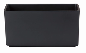 Grey Rectangular Indoor Ceramic Planter Anthrazite (494) tall green plant  