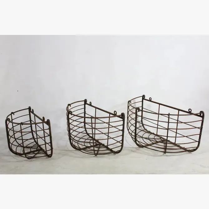 Half-Wall Victorian Baskets Set of 3