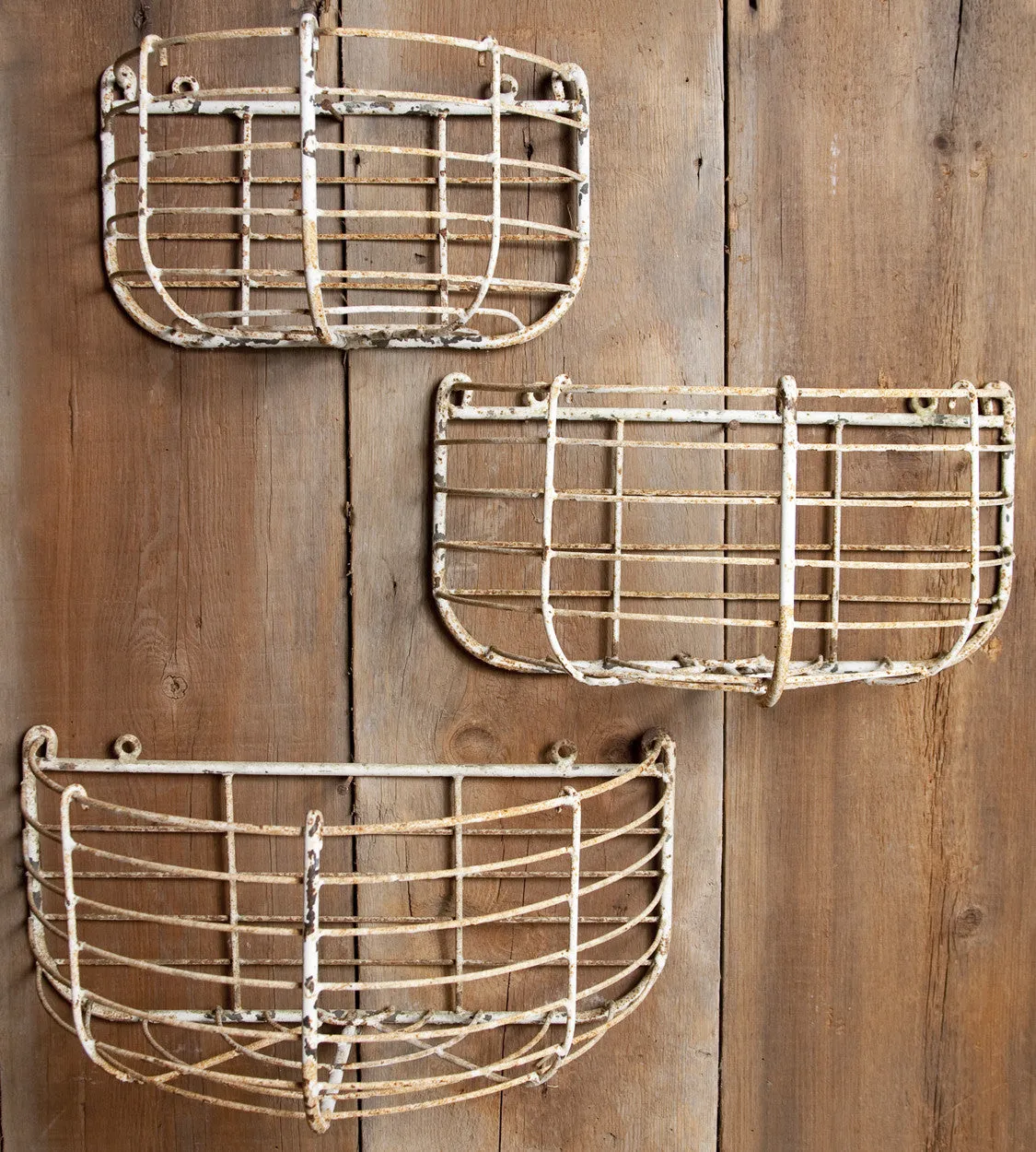 Half-Wall Victorian Baskets Set of 3 decorative plants  