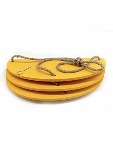 Half Oval Yellow Wall Hanging Shelf