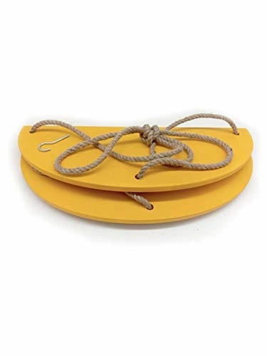 Half Oval Yellow Wall Hanging Shelf