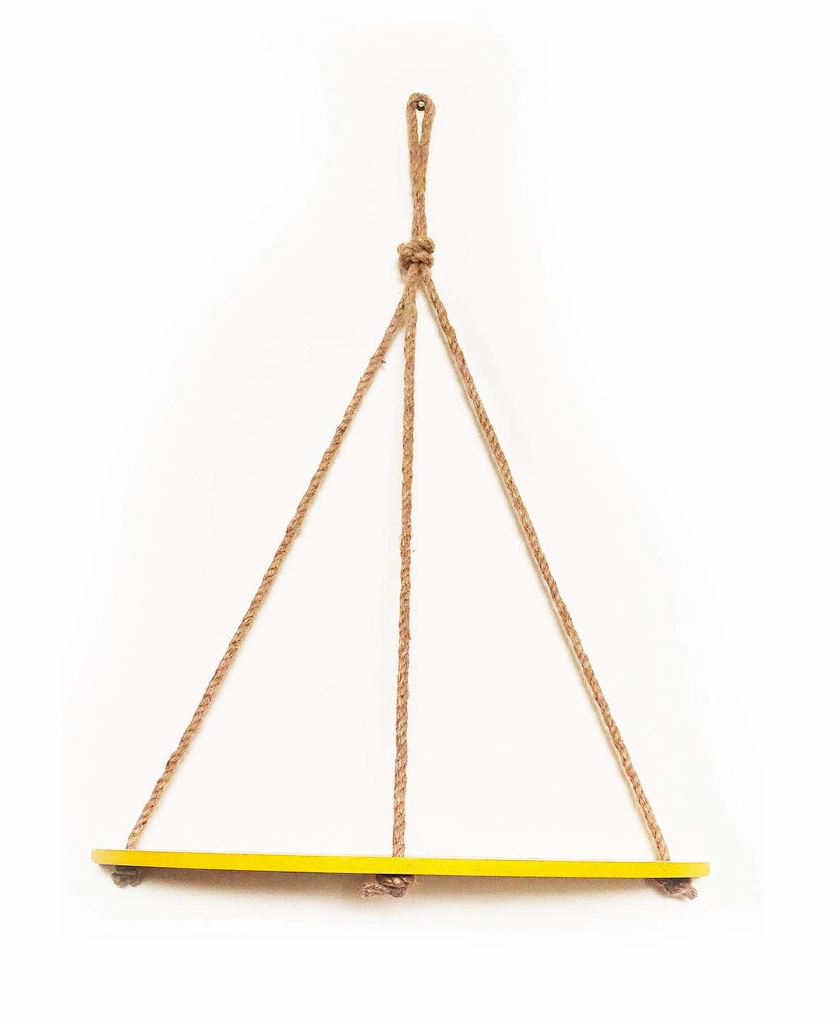Half Oval Yellow Wall Hanging Shelf