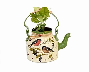 Hand Crafted Aluminium Beautifully Kettle Planter (1.5 L) shade perennial  