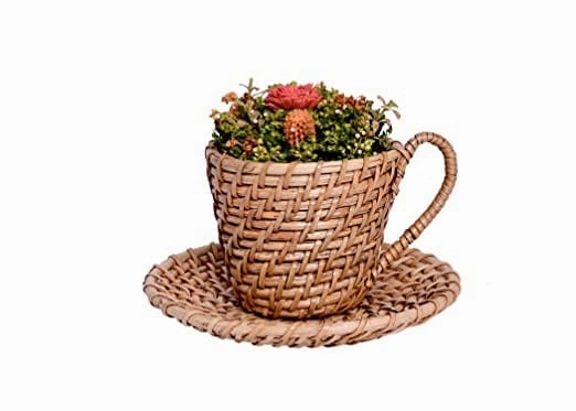 Handmade Natural Cane Planter/Plant Holder (35 X 15 X 42 cm)