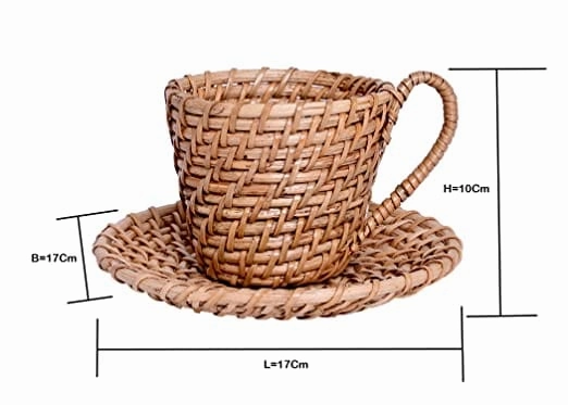 Handmade Natural Cane Planter/Plant Holder (35 X 15 X 42 cm)
