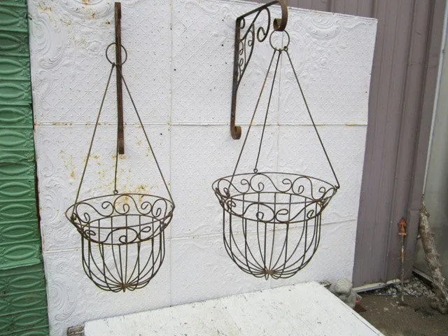 Hanging Basket with Hangers Set of 2 decorative plants  