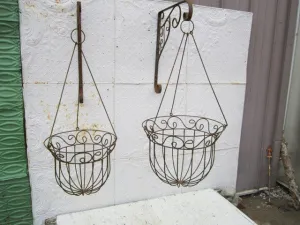 Hanging Basket with Hangers Set of 2 decorative plants  