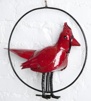 Hanging Red Cardinal Bird decorative plants  