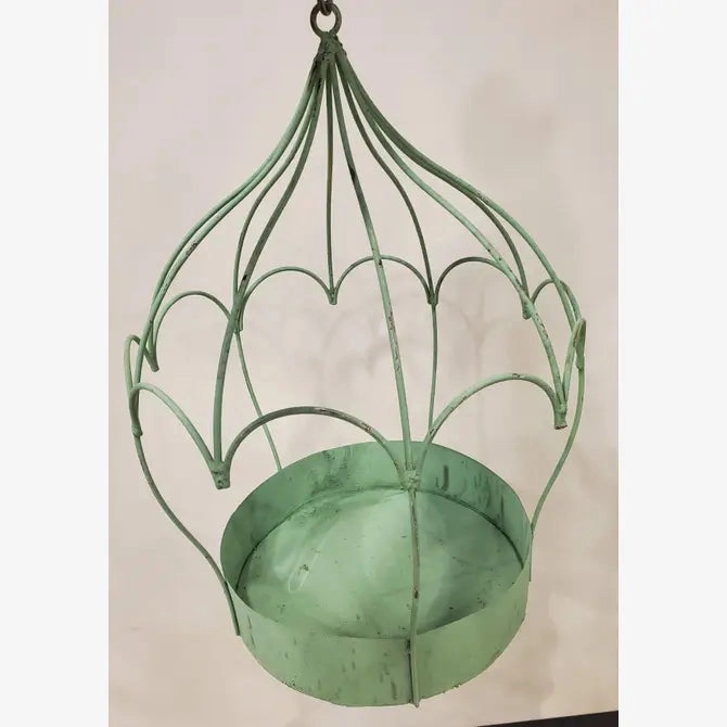 Hanging Planter with Tin Basket on Bottom & Hook on Top decorative plants  