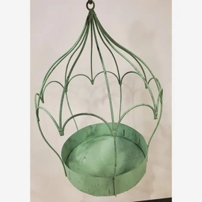 Hanging Planter with Tin Basket on Bottom & Hook on Top decorative plants  